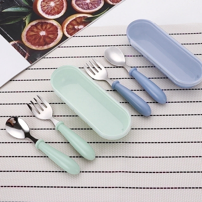 Cute Solid Color Stainless Steel Tableware