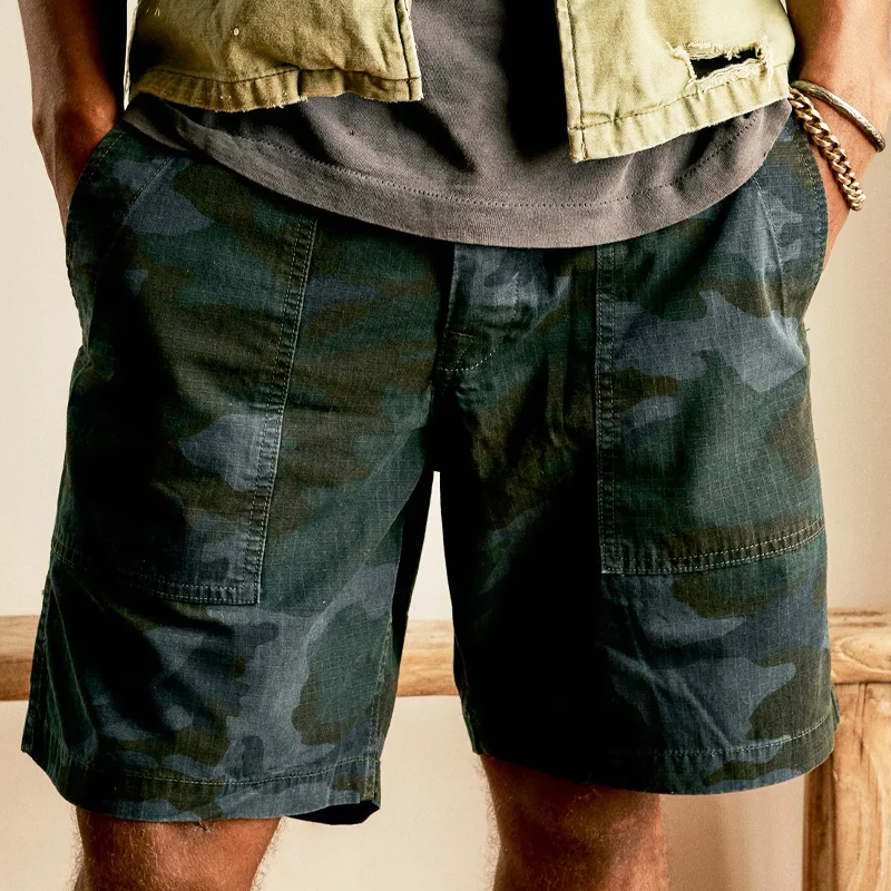 1950s Military 9oz 100% Cotton Camouflage Shorts