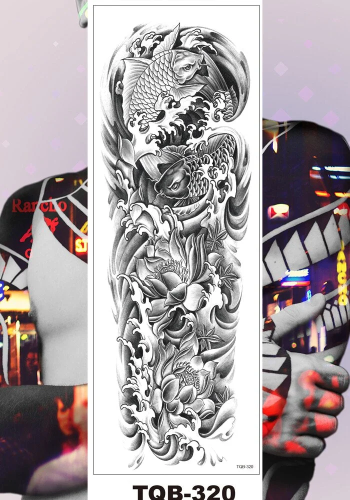 Full Flower Arm Temporary Tattoo Sticker Men Women Adult Girl Body Leg Sexy Fake Tatoo Butterfly Fairy Hummingbird Colorful Tree