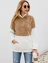 Zipper lapel blouse