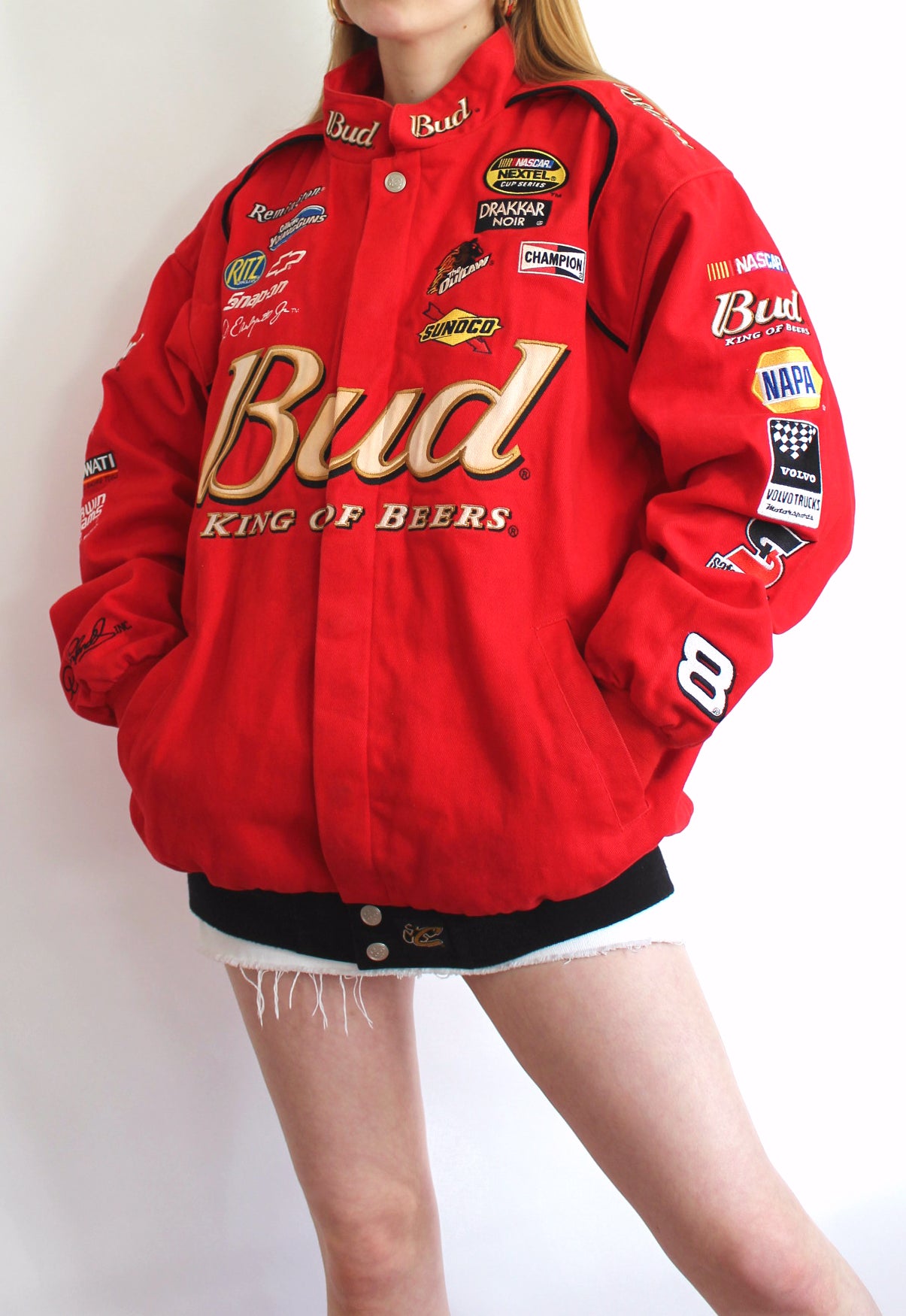 Red Chase Authentics Budweiser Vintage Racing Jacket