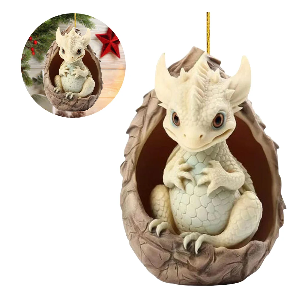 Christmas Dragon Egg Decoration Novelty Cute Acrylic Party Favors (C)
