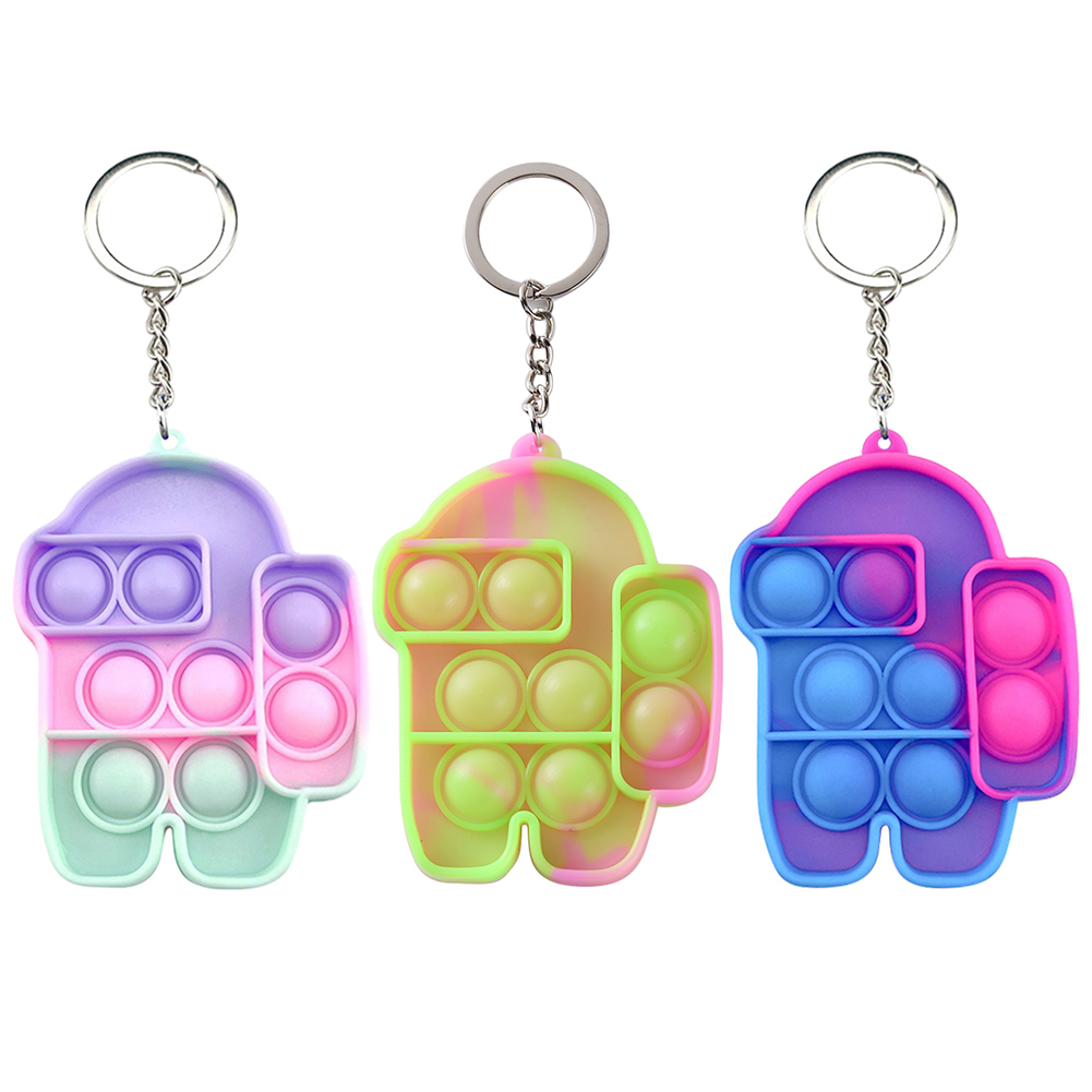 

CartoonMini Push Bubble Sensory Toy Keychain Autism Stress Reliever, 501 Original