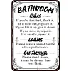 Bathroom Rules - Metal Tin Signs(8*12Inch/12*16Inch)