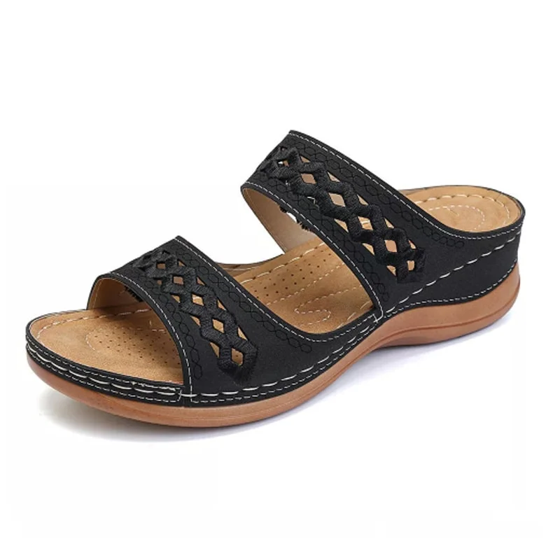 Qengg women 2021 Summer Women Shoes Wedges Sandals Platform Casual Roman Women's Sandals Beach Shoes Soft Female Shoes Woman