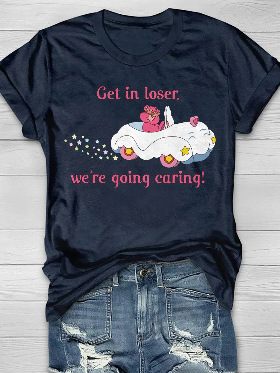 Cute cartoon retro short sleeve T-shirt
