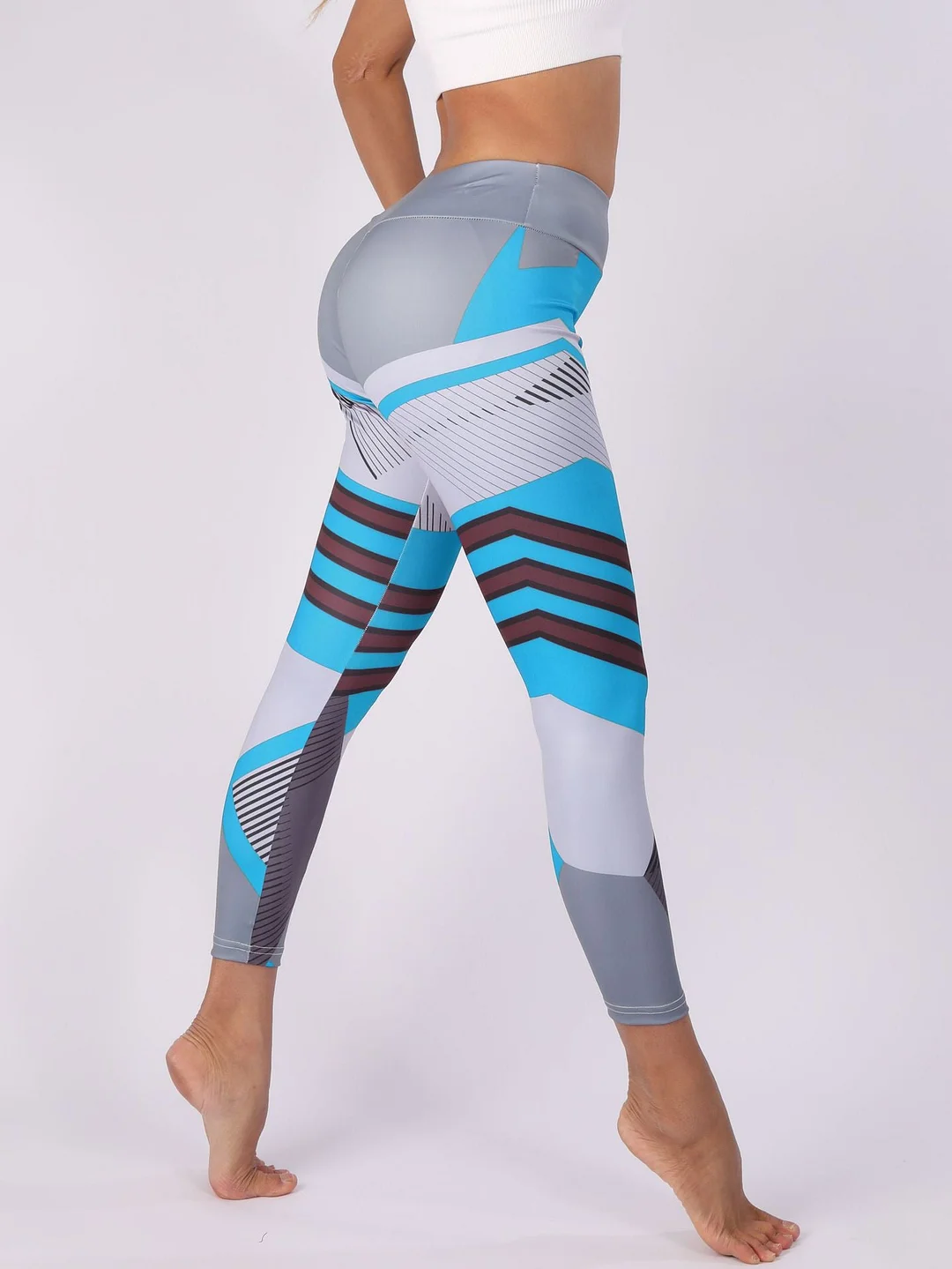 Uveng Digital Printing Yoga Hip Raise Leggings