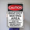 Caution Bigfoot Mating Area - Vintage Metal Signs(12*16Inch) - Warning
