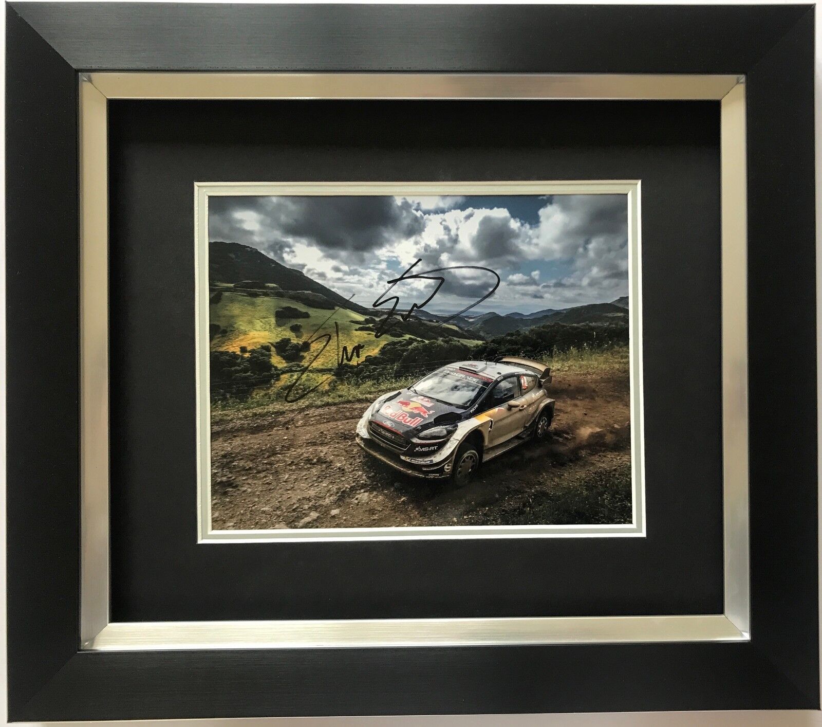 ELFYN EVANS HAND SIGNED FRAMED Photo Poster painting DISPLAY FORD FIESTA RALLY 7.