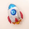 50PCS Space Astronaut Spaceship Rocket Aluminum Film Balloons Kids Party Restaurant Festive Decors