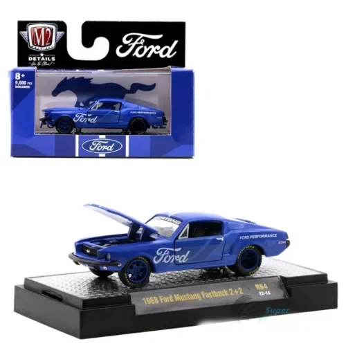 Dronehint M2 1:64 1968 Ford Mustang Fastback 2+2 Muscle Metal Diecast Car Model Toy Toy