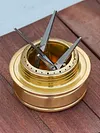 Outdoor Mini Alcohol Stove with Four-Corner Bracket Hiking Backpacking Cookware