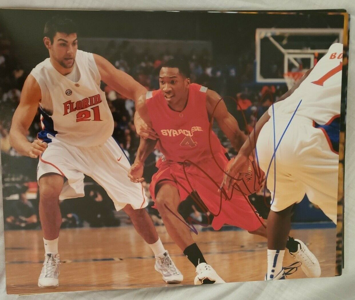 WESLEY JOHNSON SYRACUSE ORANGE SIGNED AUTOGRAPHED 8X10 Photo Poster painting W/COA 5