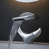 High-End Bathroom Basin Waterfall Faucet Hot And Cold All-Copper Hotel Home Toilet Bathroom Wash Basin