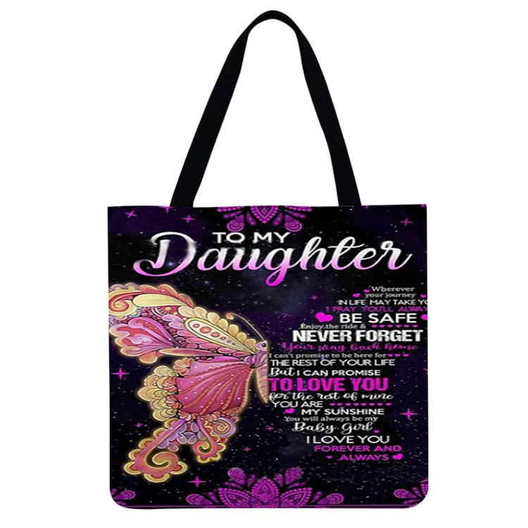 Butterfly Letter - Linen Tote Bag