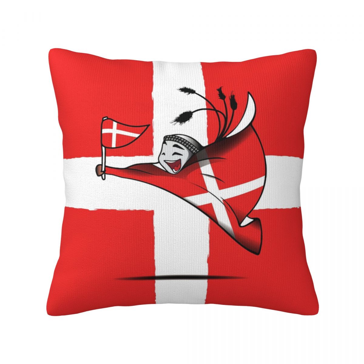 Denmark World Cup 2022 Mascot Pillow Covers 18x18 Inch