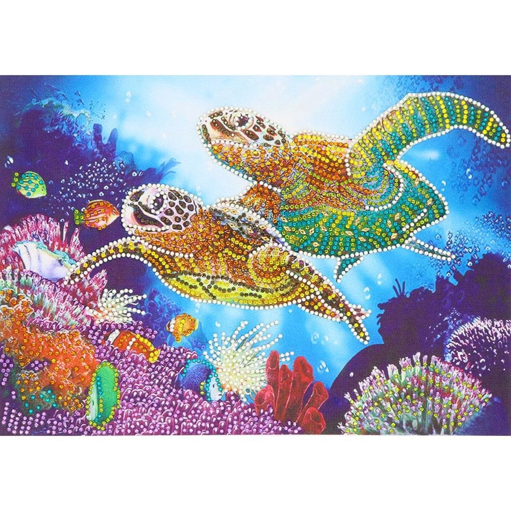 Diamond Painting - Special Shaped Drill - Sea Turtle(40*30cm)