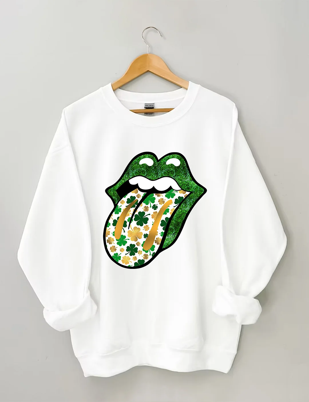Shamrock Lips St. Patrick's Day Sweatshirt 