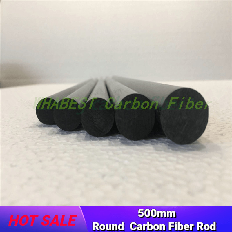 Carbon Fiber Solid Rod 1 2 2.5 3 3.5 4 4.5 5 5.5 6 6.5 7.5 8.5 9 10 11 12 15 16-20mm x500mm