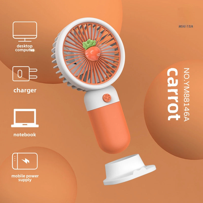 New Flower Mini Hand-held Small Fan Summer Fresh Portable Portable Portable Fan Usb Storage Electric Fan