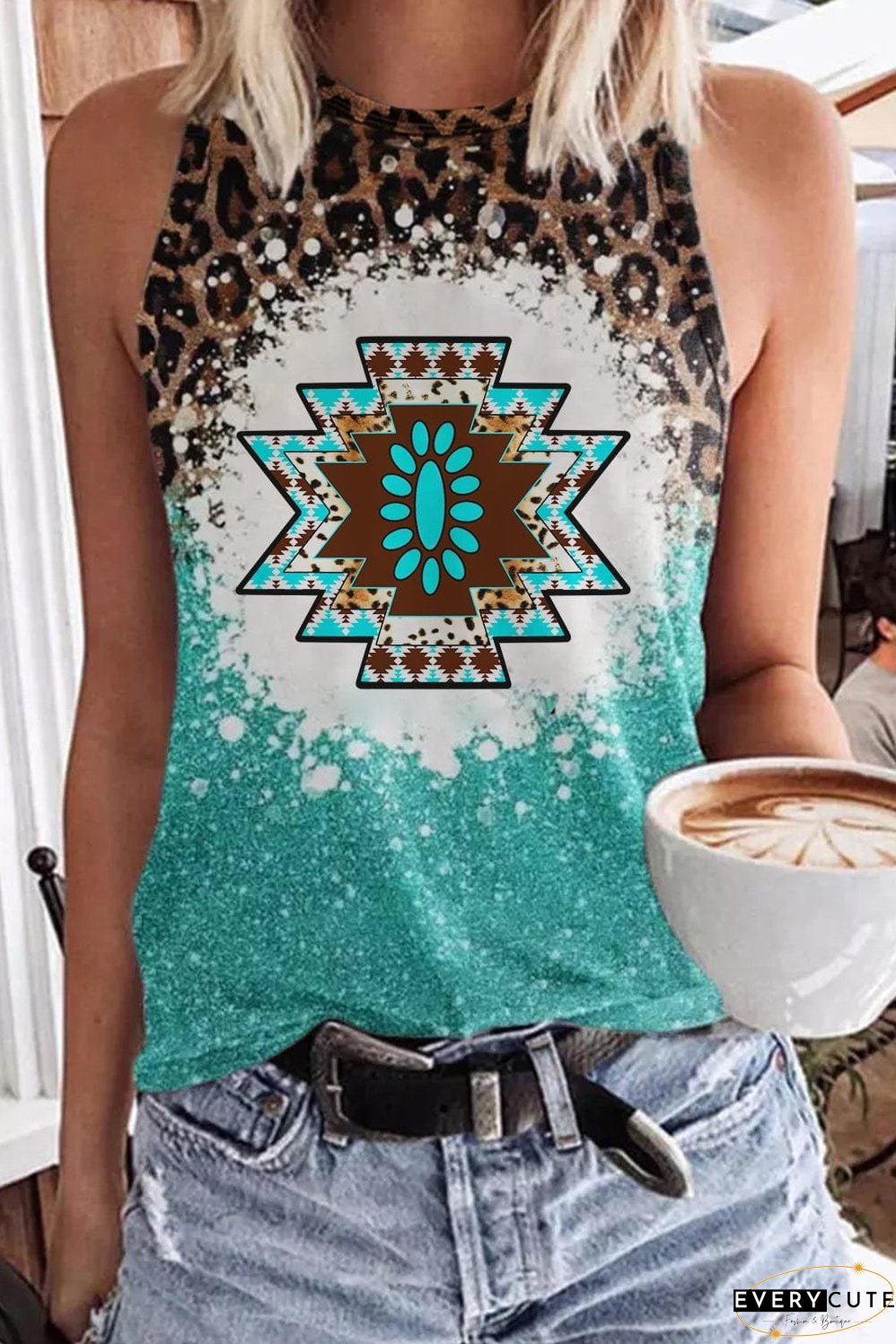 Native American Inspired V-Neck Tee