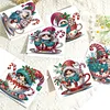 6PCS DIY Diamond Art Greeting Cards Christmas Gnome Congratulations Cards & Gift