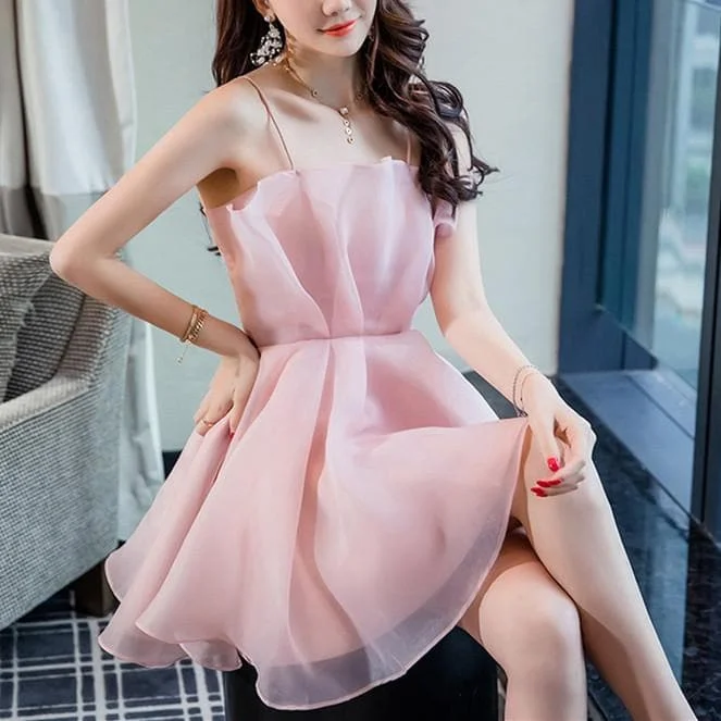 Pink Fairy Tulle Suspender Dress SP3529