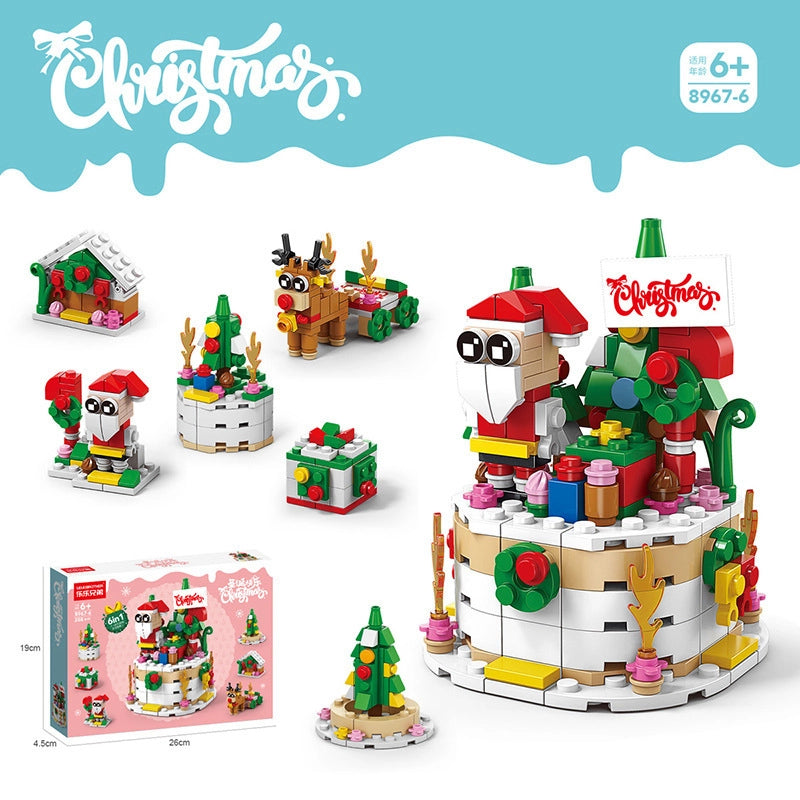 Compatible With Small Particles Christmas Building Blocks Suit Children Assembled Christmas Tree Toys Santa Claus