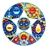 4pcs DIY Skull Full Drill Special Shaped Diamond Painting Keychains Gifts
