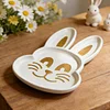 Easter Bunny Tray Silicone Mould DIY Easter Tray Resin Casting Moulds Reusable Easters Egg Storage Dish Moulds Handmade Ornament Mould for Coaster Gypsum Craft Gifts Making (Easter A)