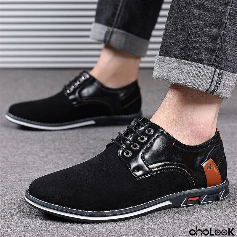 Leisure Round Toe Lace Up Anti Slip Cozy Male Shoes