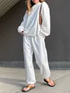Home Wear Long Sleeves Harem Pants Suits