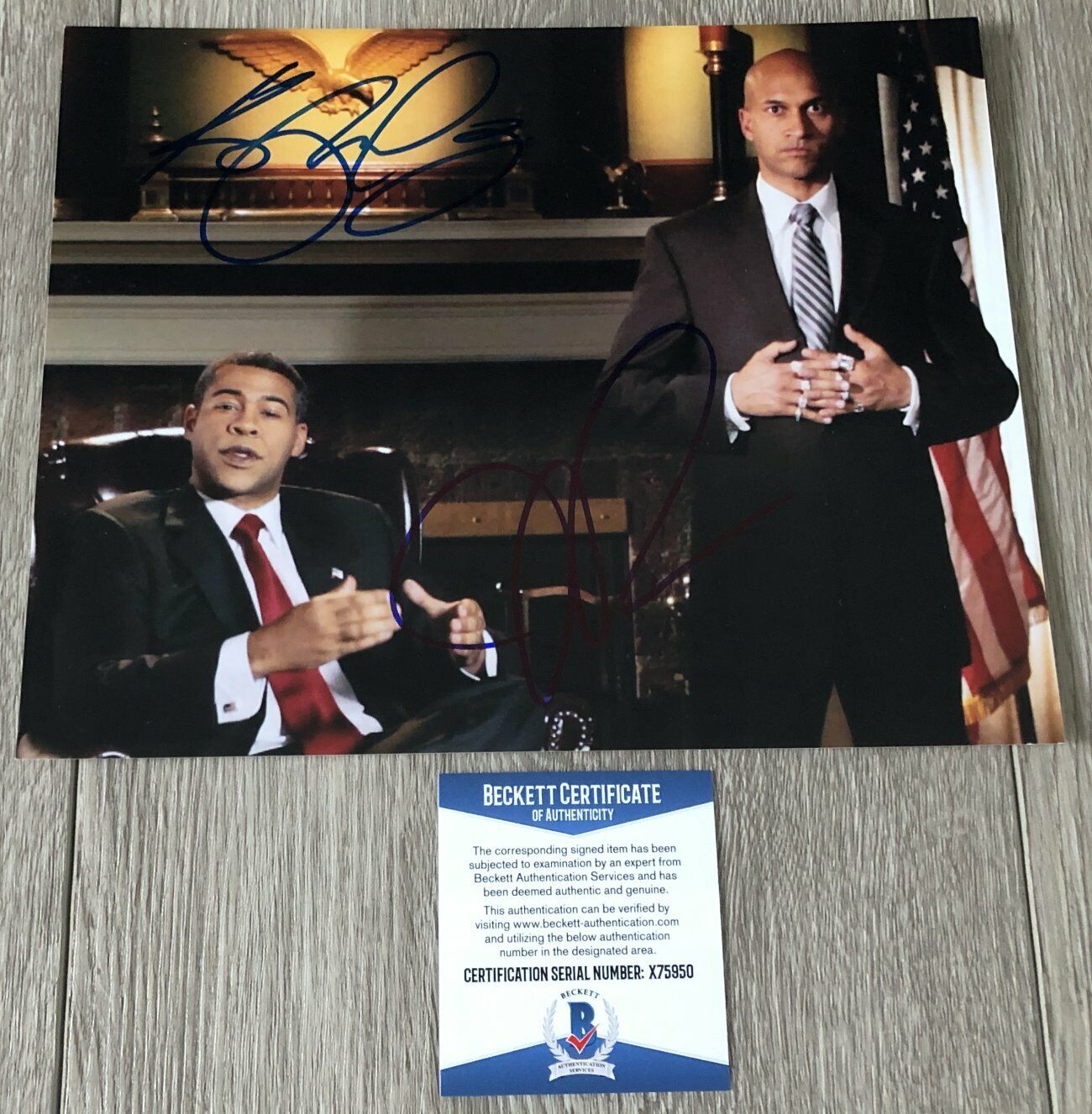 KEEGAN MICHAEL KEY & JORDAN PEELE SIGNED 8x10 Photo Poster painting E w/PROOF & BECKETT BAS COA