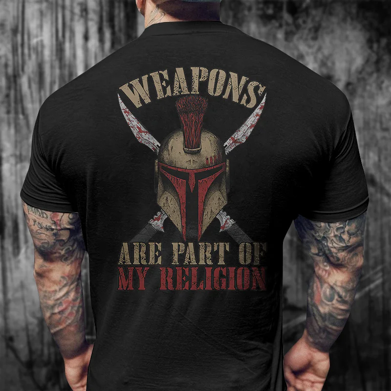 Livereid Weapons Are Part Of My Religion Printed T-shirt - Livereid