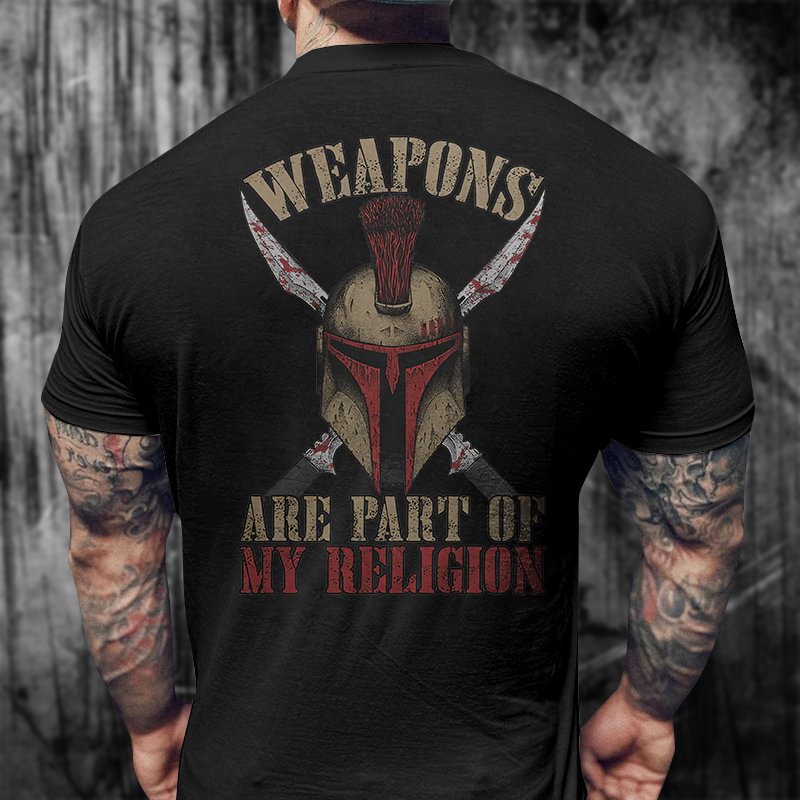 Livereid Weapons Are Part Of My Religion Printed T-shirt - Livereid