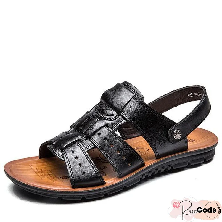 Men Sandals Summer Leather Shoes Casual Slippers Sneakers Summer Shoes Flip Flops