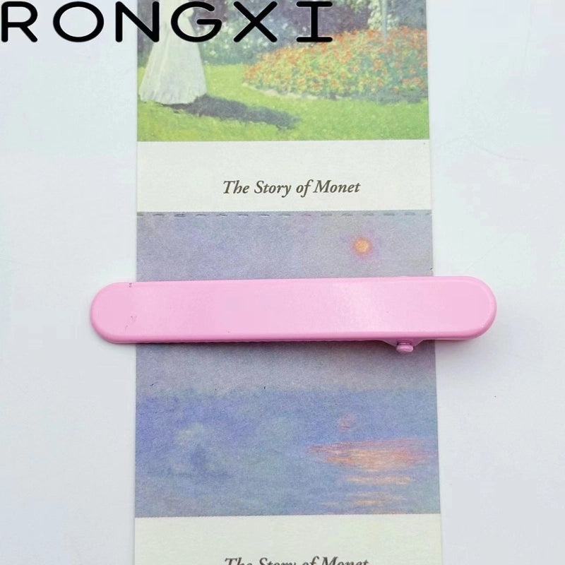 6cm Stick Clip Thin Round Head Solid Duckbill Clip Shiny Seamless Hair Clip Handmade DIY Material Side Clip Hair Clip