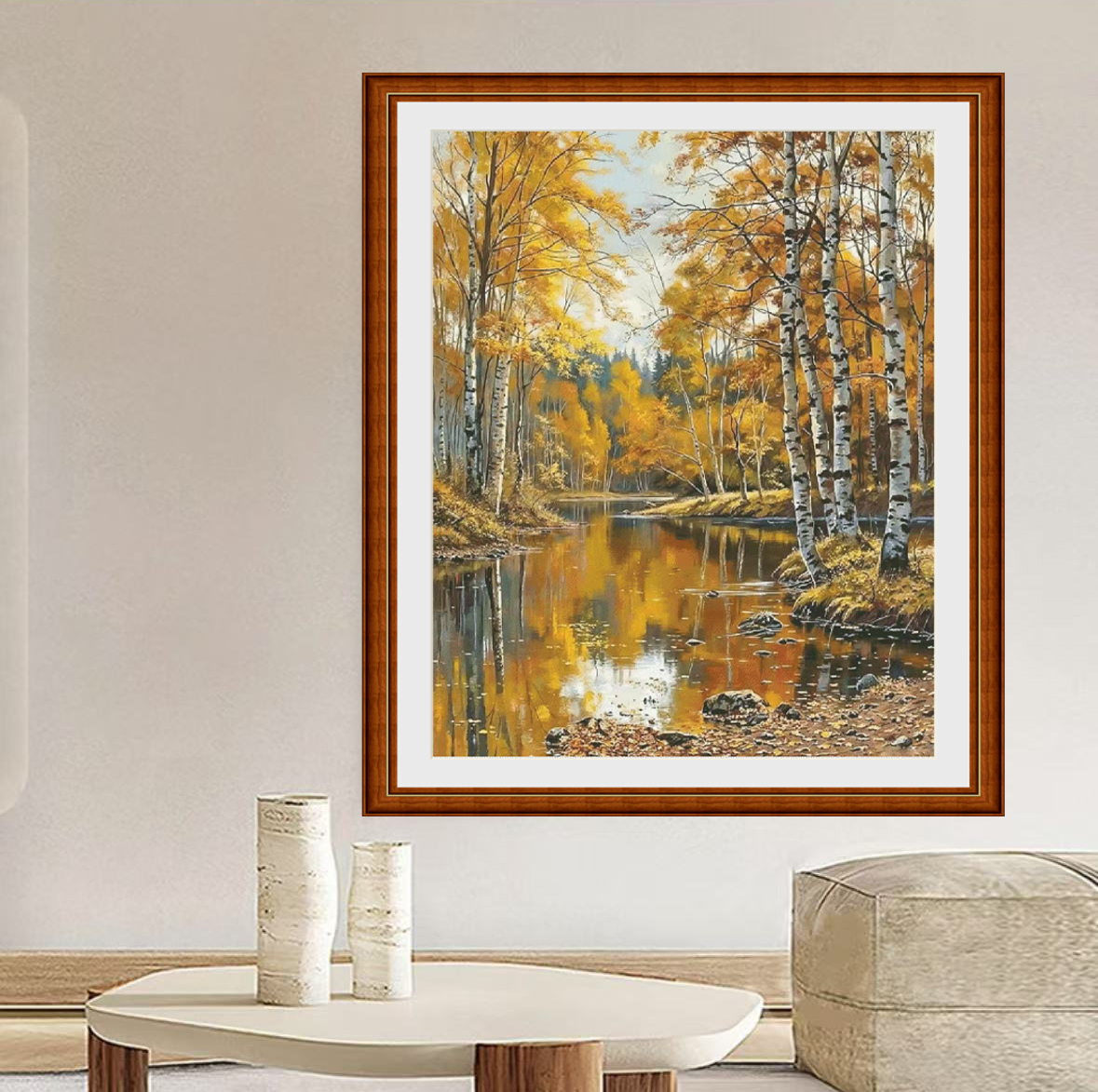 【ZZ7021- Birch Shadow and Flowing Light】 Painting Fairy Cross Stitch