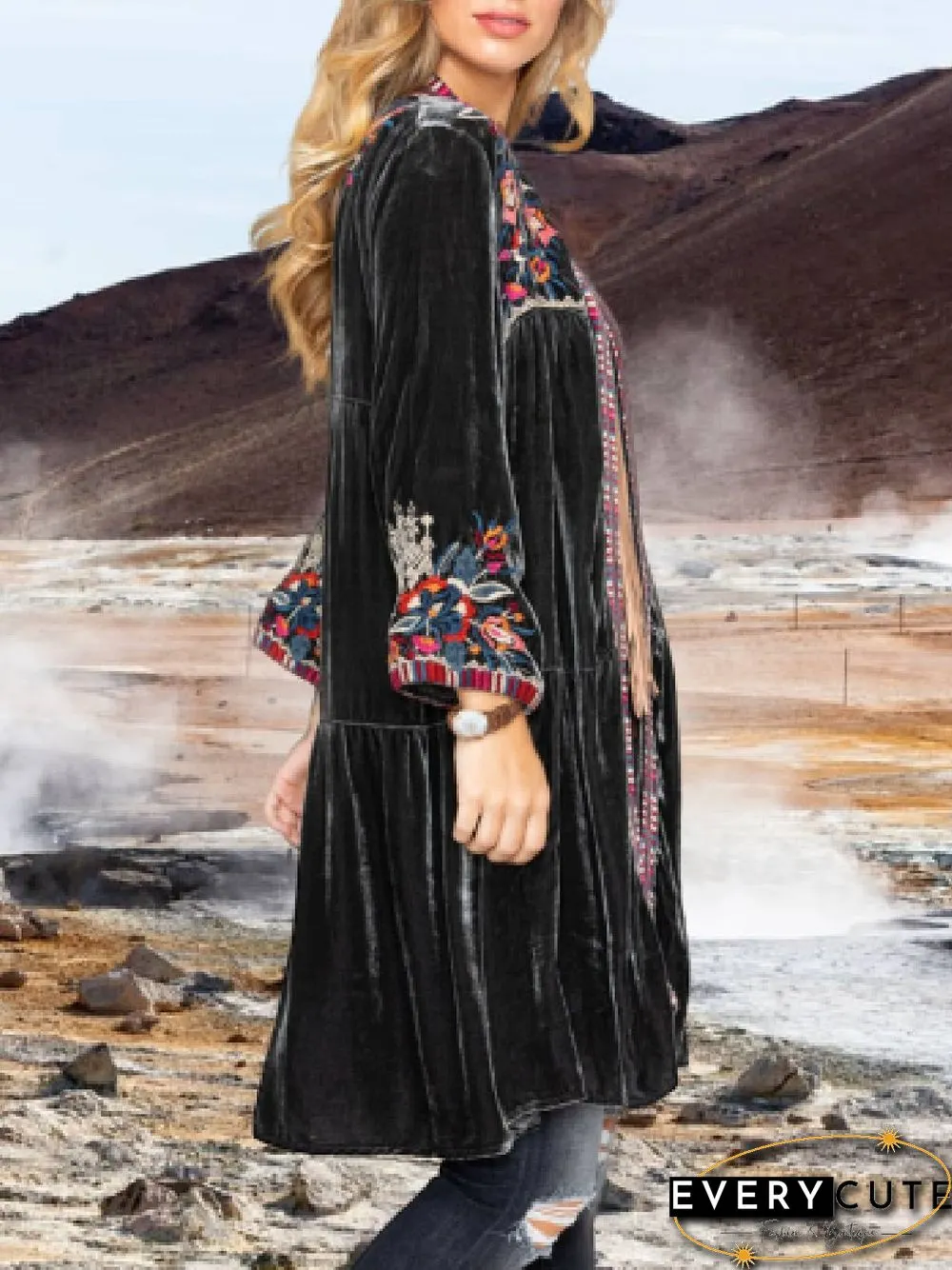 Cotton-Blend Long Sleeve Jacket