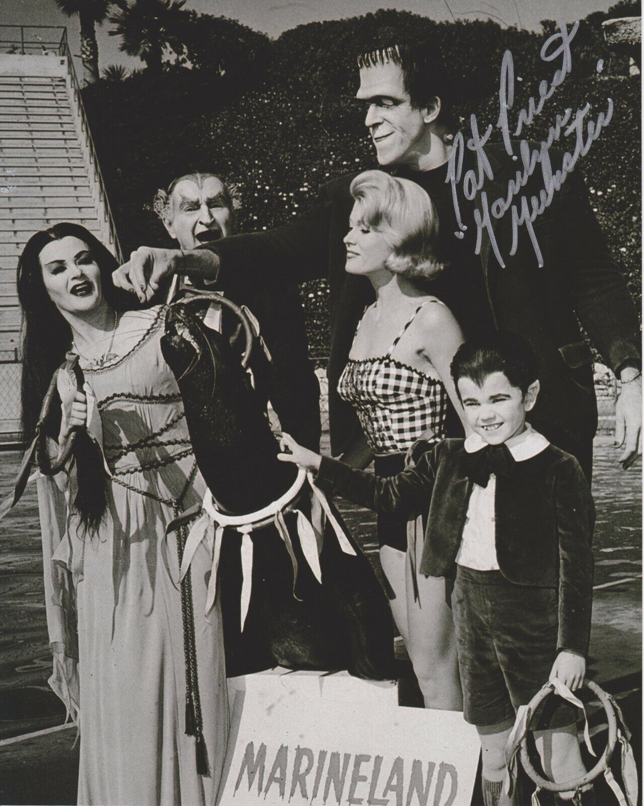 Pat Priest The Munsters Original Autographed 8X10 Photo Poster painting #5