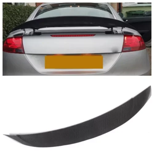 Dronehint For Carbon Fiber Rear Trunk Spoiler Boot Lip Wing For AUDI 8J TT TTS  2008-14 Parts