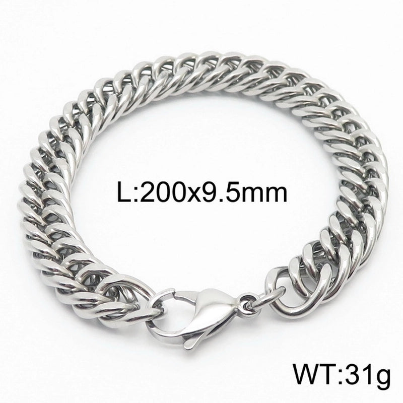 Minimalist Solid Color Titanium Steel Chain Unisex Bracelets