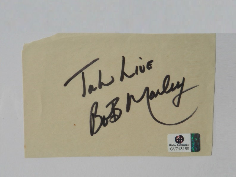 BOB MARLEY SIGNED Page The Wailers One LovePeople Get Ready Rastafarianism wcoa