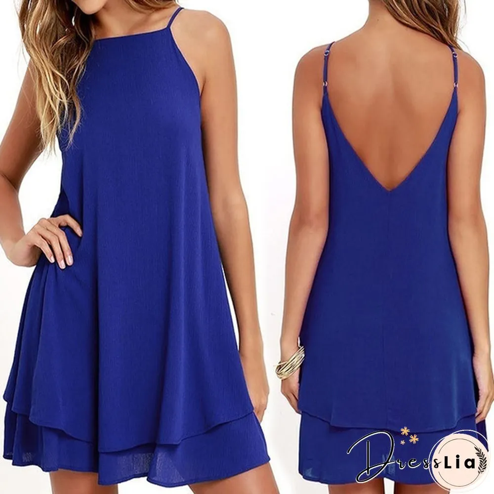 Chiffon Dress Sexy Mini Casual Dresses Spaghetti Strap A Line Off Shoulder Dresses