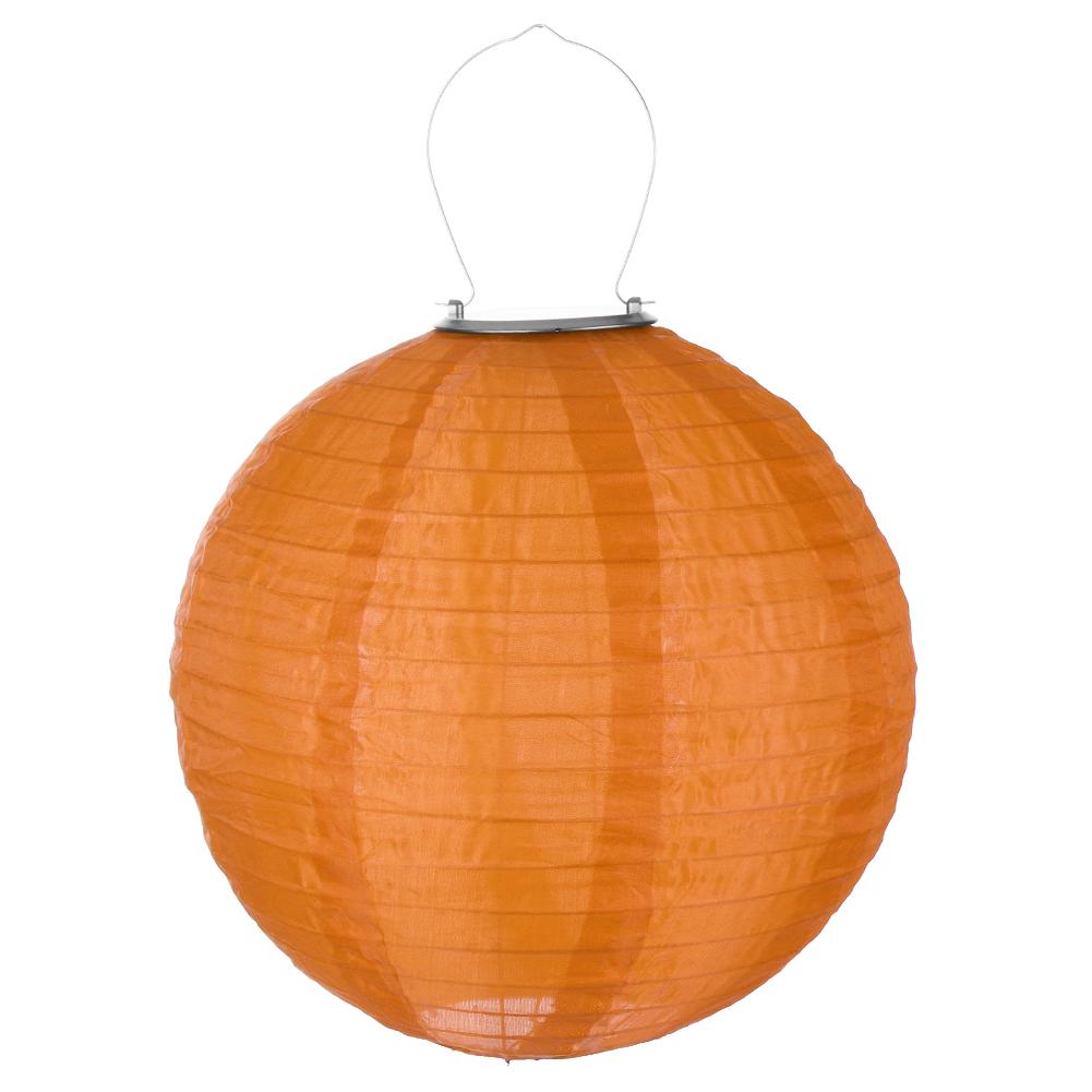 

12in Waterproof LED Solar Cloth Chinese Lantern Festival Party Hanging Lamp, Orange, 501 Original