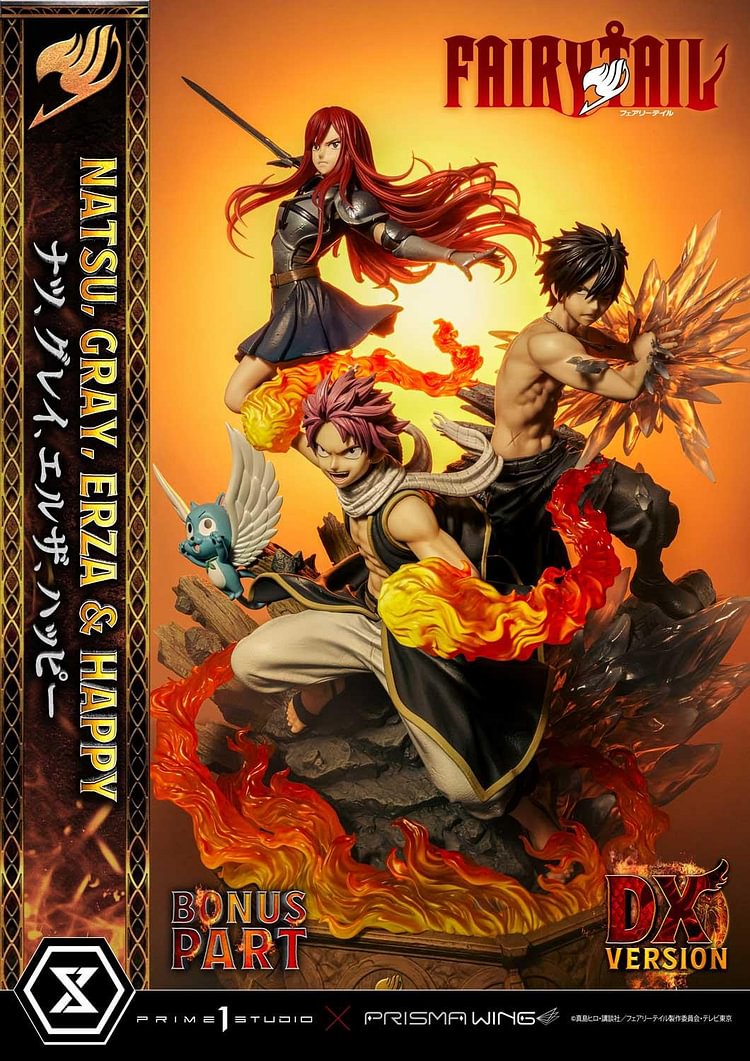 Prime 1 Studio - 1/7 Fairy Tail Statue GK Natsu, Gray, Erza and Happy [3 Variants]