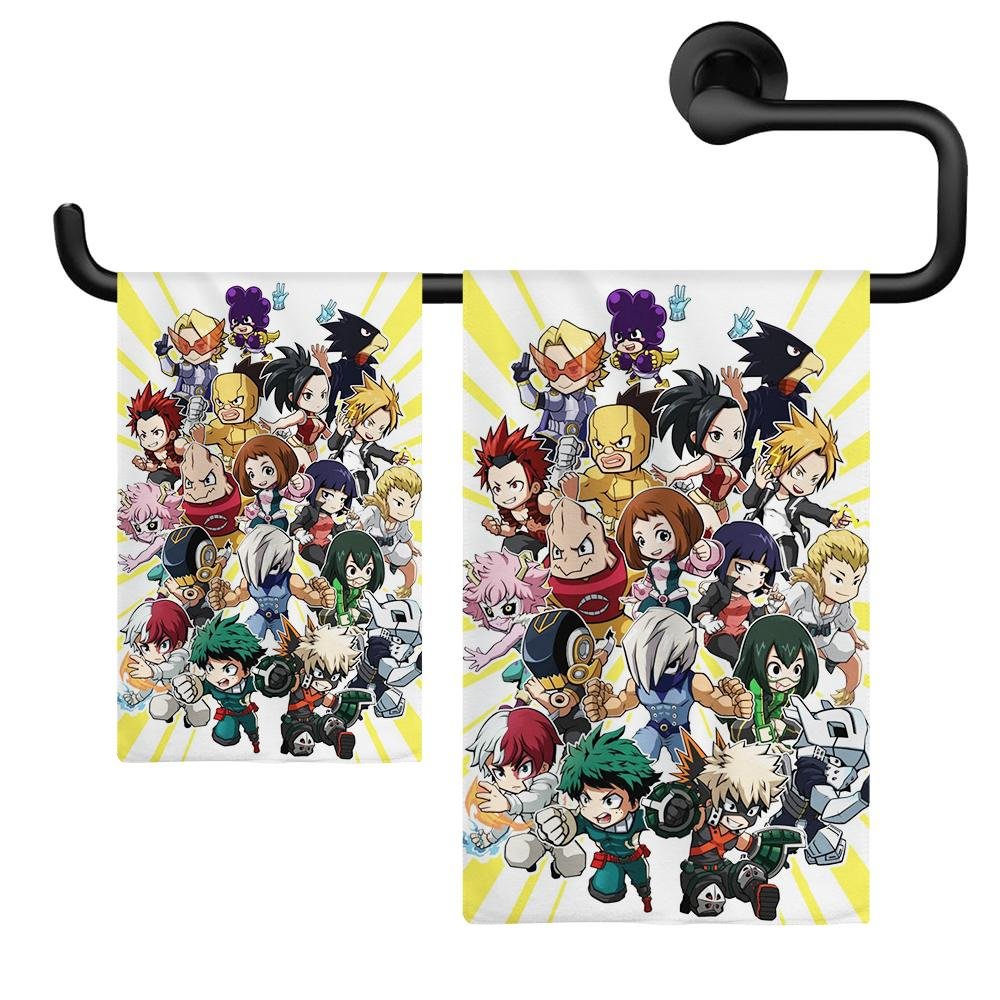 My Hero Academia 5 Towel Soft Lightweight Absorbent Facial Towel Quick Drying Face Clean