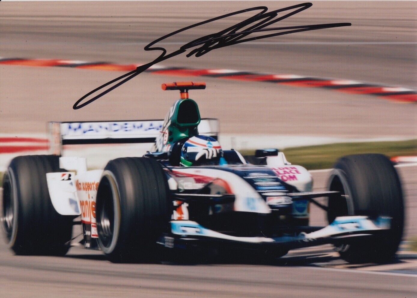 Gianmaria Bruni Hand Signed 7x5 Photo Poster painting - F1 - Formula 1 Autograph.