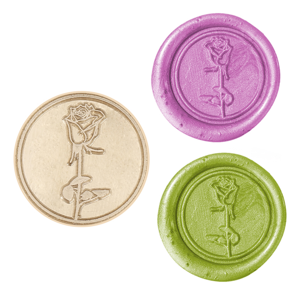 

25mm Rose Flower Sealing Wax Replace Copper Head - Wax Seal Stamp, 501 Original