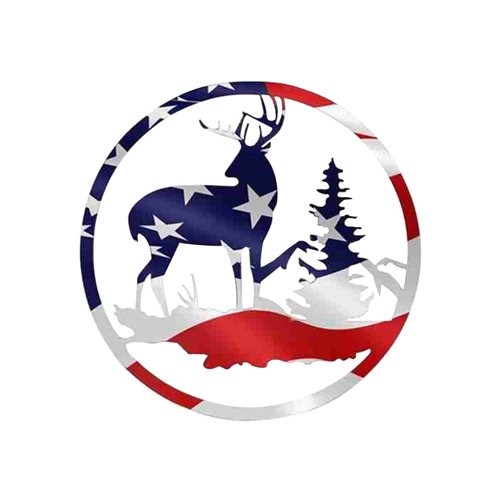 

Wrought Iron Deer Hanging Pendant Background Wall Home Living Room Decor, 501 Original